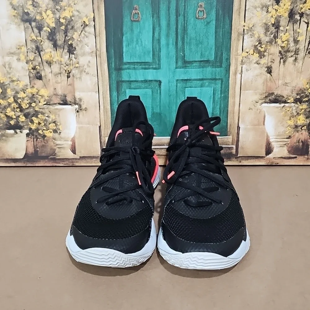 Under Armour Curry 7 Size 6.5 Black Beta Red Youth Grade School Basketball‎
